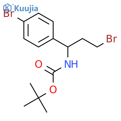 tert-butyl N-3-bromo-1-(4-bromophenyl)propylcarbamate structure