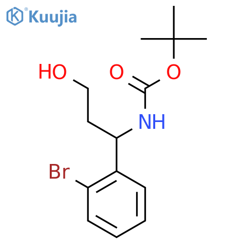 Tert-butyl 1-(2-bromophenyl)-3-hydroxypropylcarbamate structure