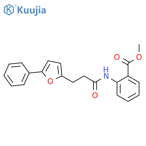 methyl 2-3-(5-phenylfuran-2-yl)propanamidobenzoate structure