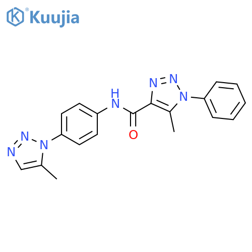 5-methyl-N-4-(5-methyl-1H-1,2,3-triazol-1-yl)phenyl-1-phenyl-1H-1,2,3-triazole-4-carboxamide structure