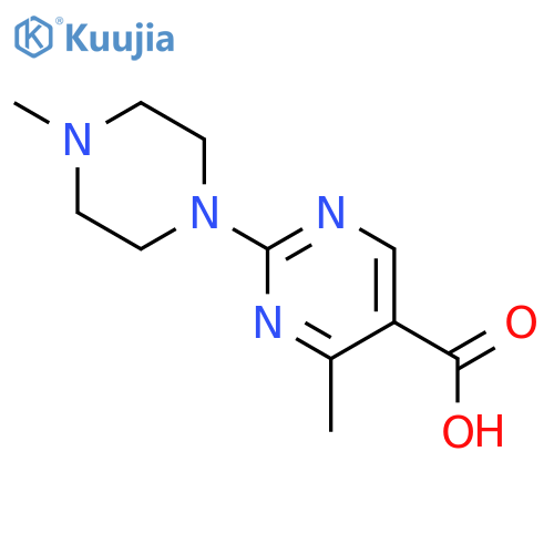 4-Methyl-2-(4-methylpiperazin-1-yl)pyrimidine-5-carboxylic acid structure