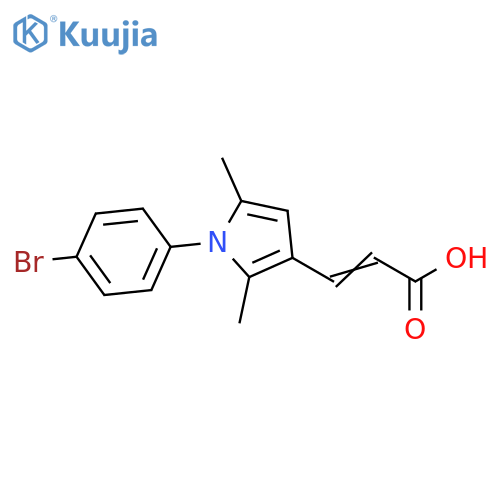 3-1-(4-bromophenyl)-2,5-dimethyl-1H-pyrrol-3-ylprop-2-enoic acid structure