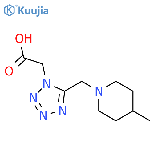 {5-(4-Methylpiperidin-1-yl)methyl-1H-tetrazol-1-yl}acetic acid structure