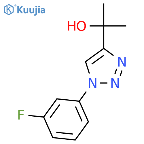 2-[1-(3-Fluoro-phenyl)-1H-[1,2,3]triazol-4-yl]-propan-2-ol structure