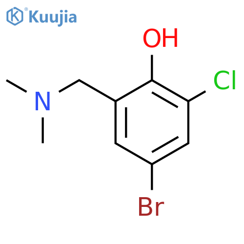 4-Bromo-2-chloro-6-(dimethylamino)methylbenzenol structure