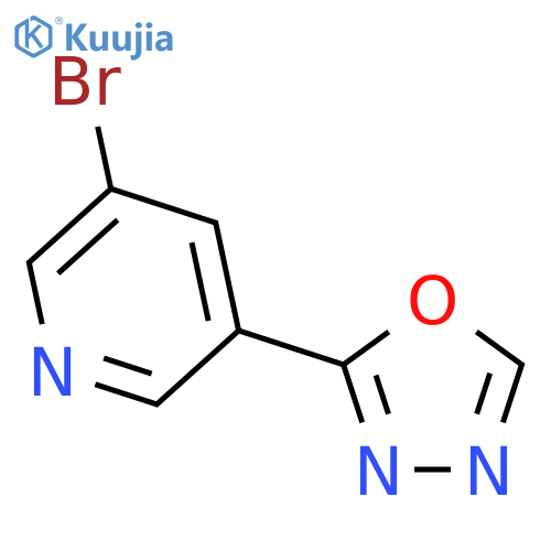 3-Bromo-5-(1,3,4-oxadiazol-2-yl)pyridine structure