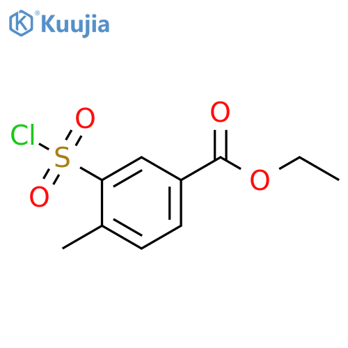 ethyl 3-(chlorosulfonyl)-4-methylbenzoate structure