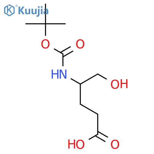 Pentanoic acid, 4-[[(1,1-dimethylethoxy)carbonyl]amino]-5-hydroxy- structure