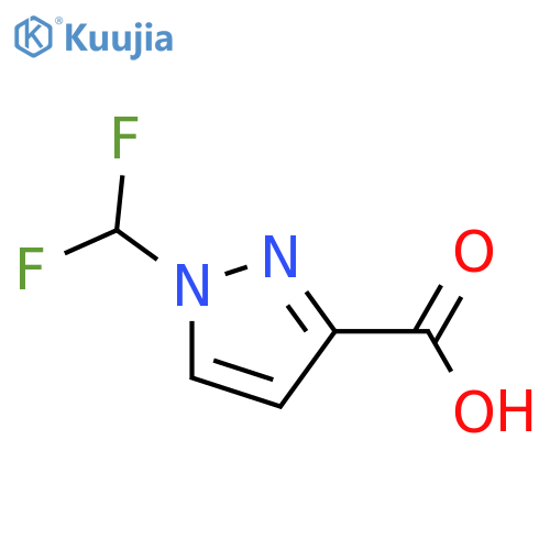 1-(Difluoromethyl)-1H-pyrazole-3-carboxylic acid structure