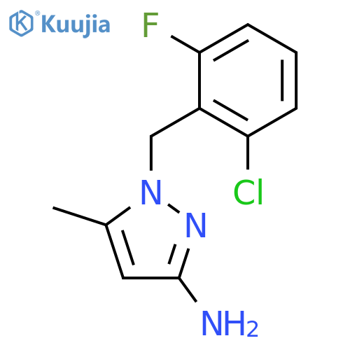 1-(2-Chloro-6-fluorobenzyl)-5-methyl-1H-pyrazol-3-amine structure