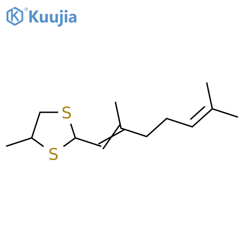 1,3-Dithiolane, 2-(2,6-dimethyl-1,5-heptadienyl)-4-methyl- structure