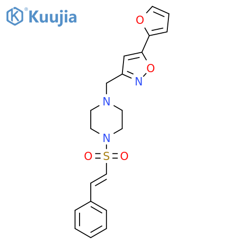 1-{[5-(Furan-2-yl)-1,2-oxazol-3-yl]methyl}-4-(2-phenylethenesulfonyl)piperazine structure