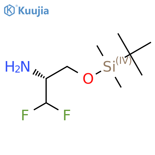 (R)-1,1-Difluoro-2-amino-3-(tert-butyldimethylsiloxy)propane structure