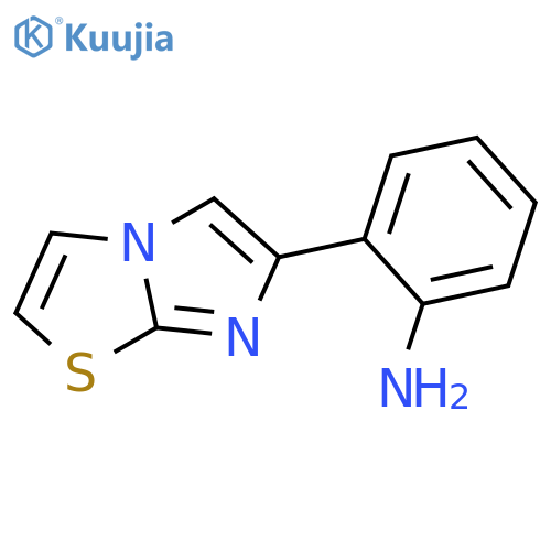 2-{imidazo2,1-b1,3thiazol-6-yl}aniline structure