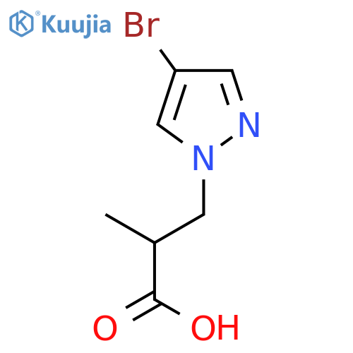 3-(4-Bromo-1H-pyrazol-1-yl)-2-methylpropanoic acid structure
