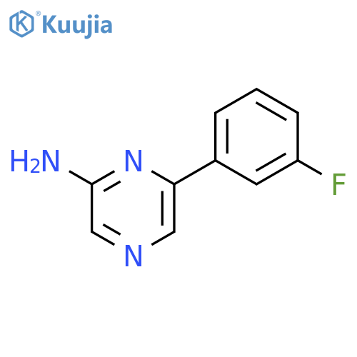2-Pyrazinamine, 6-(3-fluorophenyl)- structure