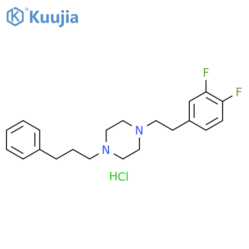 Piperazine, 1-[2-(3,4-difluorophenyl)ethyl]-4-(3-phenylpropyl)-, dihydrochloride structure