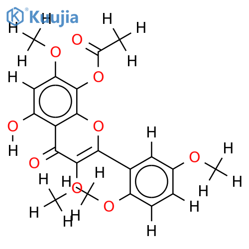 2,5',7-Tri-Me ether,8-Ac-2',3,5,5',7,8-Hexahydroxyflavone structure