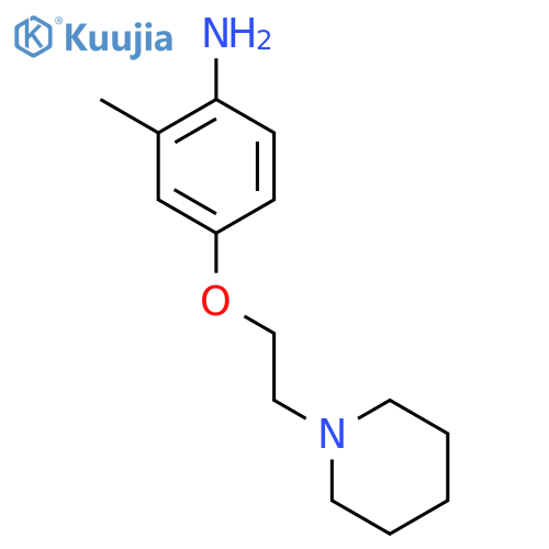 2-Methyl-4-[2-(1-piperidinyl)ethoxy]phenylamine structure