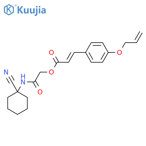 [2-[(1-cyanocyclohexyl)amino]-2-oxoethyl] (E)-3-(4-prop-2-enoxyphenyl)prop-2-enoate structure