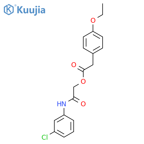(3-chlorophenyl)carbamoylmethyl 2-(4-ethoxyphenyl)acetate structure