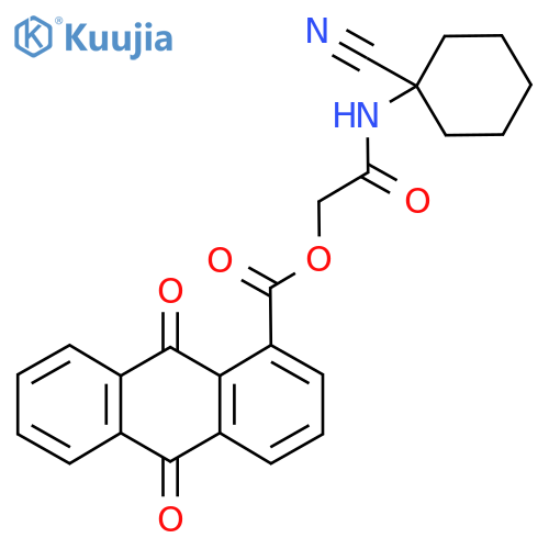 [2-[(1-Cyanocyclohexyl)amino]-2-oxoethyl] 9,10-dioxoanthracene-1-carboxylate structure