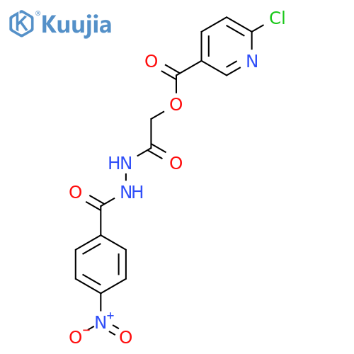 [N'-(4-nitrobenzoyl)hydrazinecarbonyl]methyl 6-chloropyridine-3-carboxylate structure