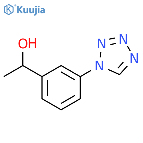 1-3-(1H-1,2,3,4-tetrazol-1-yl)phenylethan-1-ol structure
