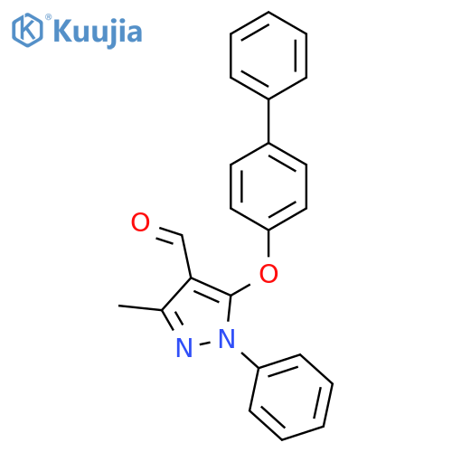 5-(Biphenyl-4-yloxy)-3-methyl-1-phenyl-1h-pyrazole-4-carbaldehyde structure