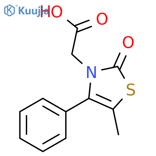 2-(5-methyl-2-oxo-4-phenyl-2,3-dihydro-1,3-thiazol-3-yl)acetic acid structure