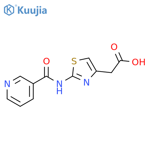 2-2-(pyridine-3-amido)-1,3-thiazol-4-ylacetic acid structure