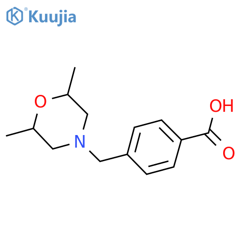 4-[(2,6-dimethylmorpholin-4-yl)methyl]benzoic acid structure