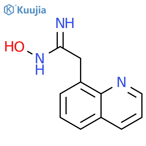 N'-hydroxy-2-(quinolin-8-yl)ethanimidamide structure