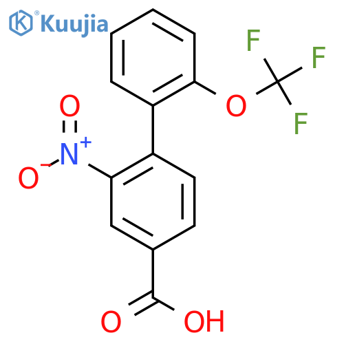 2-Nitro-2'-(trifluoromethoxy)biphenyl-4-carboxylic acid structure