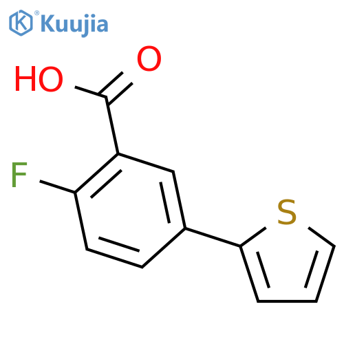 2-Fluoro-5-(thiophen-2-yl)benzoic acid structure