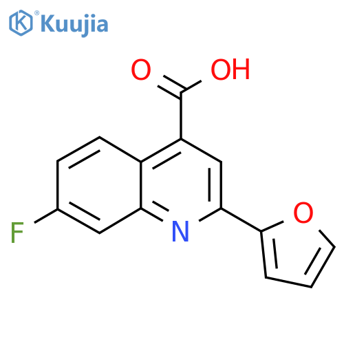 7-Fluoro-2-(furan-2-yl)quinoline-4-carboxylic acid structure