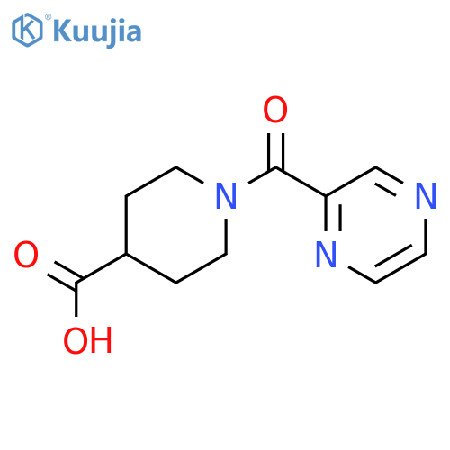 1-(Pyrazine-2-carbonyl)-piperidine-4-carboxylic acid structure
