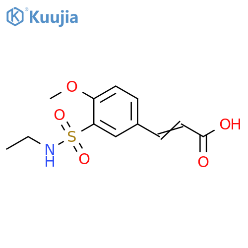 3-3-(ethylsulfamoyl)-4-methoxyphenylprop-2-enoic acid structure