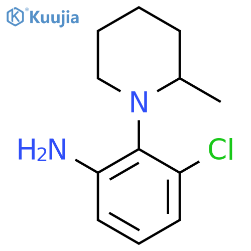 3-Chloro-2-(2-methyl-1-piperidinyl)aniline structure