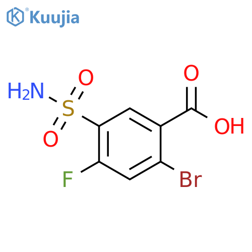 2-bromo-4-fluoro-5-sulfamoylbenzoic acid structure