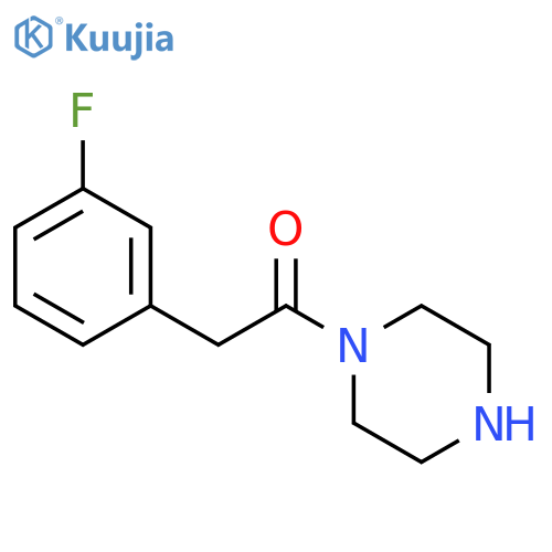 2-(3-fluorophenyl)-1-(piperazin-1-yl)ethan-1-one structure