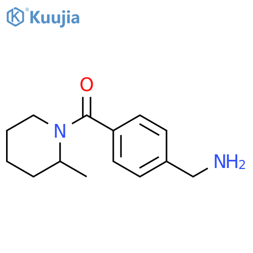 [4-(2-methylpiperidine-1-carbonyl)phenyl]methanamine structure