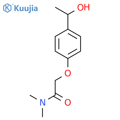 2-4-(1-hydroxyethyl)phenoxy-N,N-dimethylacetamide structure