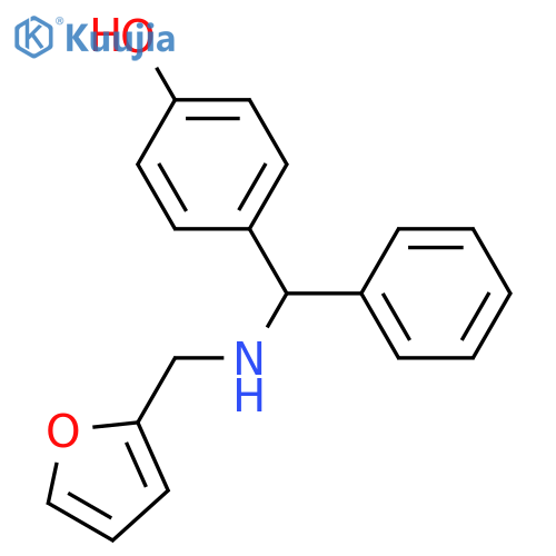 4-{[(Furan-2-ylmethyl)amino](phenyl)methyl}phenol structure