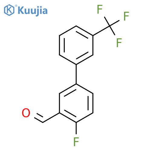 4-Fluoro-3'-(trifluoromethyl)biphenyl-3-carbaldehyde structure