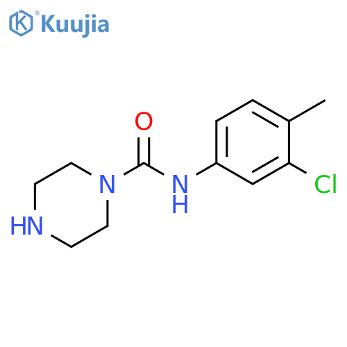 1-Piperazinecarboxamide, N-(3-chloro-4-methylphenyl)- structure
