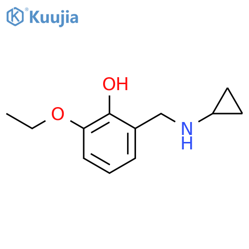 2-(cyclopropylamino)methyl-6-ethoxyphenol structure