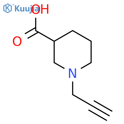 1-(prop-2-yn-1-yl)piperidine-3-carboxylic acid structure