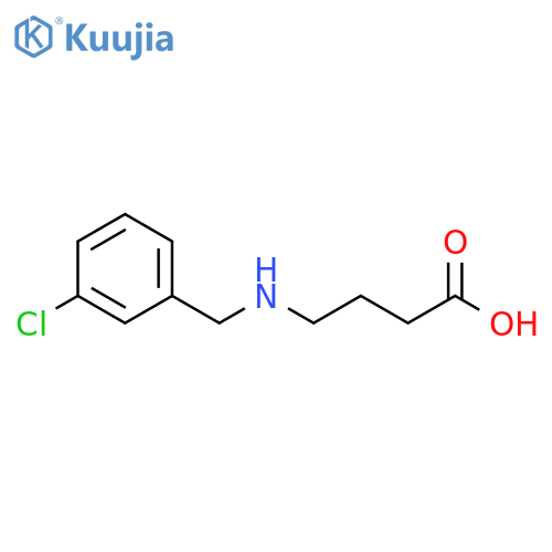 Butanoic acid, 4-[[(3-chlorophenyl)methyl]amino]- structure