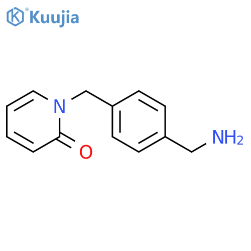 1-{[4-(aminomethyl)phenyl]methyl}-1,2-dihydropyridin-2-one structure